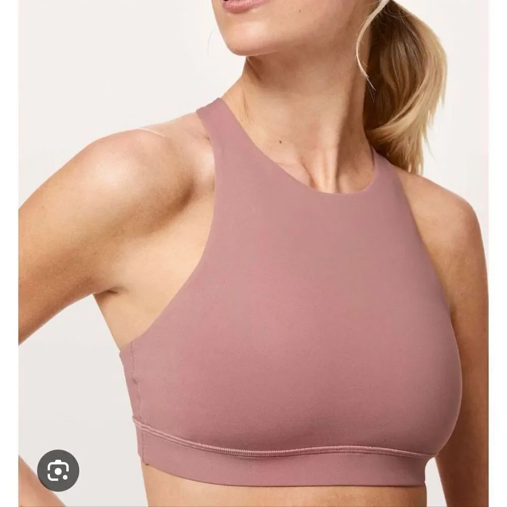 Lululemon energy high neck cross back bra copper coil 4